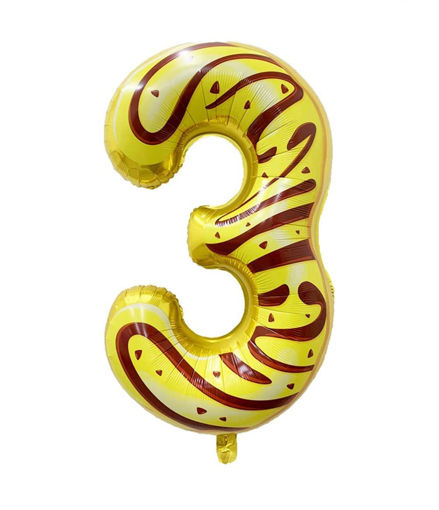 Picture of FOIL BALLOON NUMBER 3 SPRINKLES 32 INCH